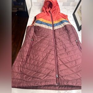 Women's Multicolor Hooded Vest